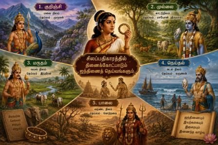 சிலப்பதிகாரத்தில் திணைக்கோட்பாடும் ஐந்திணைத் தெய்வங்களும் சிலப்பதிகாரத்தில் திணைக்கோட்பாடும் ஐந்திணைத் தெய்வங்களும்
