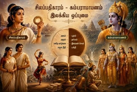 சிலப்பதிகாரம் -கம்பராமாயணம் இலக்கிய ஒப்புமை காண்டல் சிலப்பதிகாரம் -கம்பராமாயணம் இலக்கிய ஒப்புமை காண்டல்