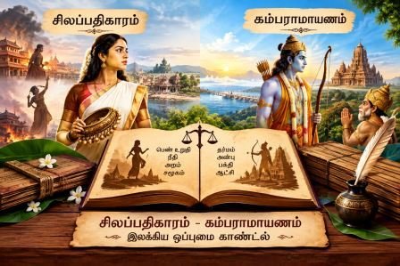 சிலப்பதிகாரம் -கம்பராமாயணம் இலக்கிய ஒப்புமை காண்டல் (மூன்று) சிலப்பதிகாரம் -கம்பராமாயணம் இலக்கிய ஒப்புமை காண்டல் (மூன்று)