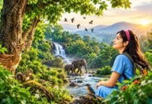காடெனும் காதல் தேசம்; அங்கு பல உயிர்களின் சுவாசம்|கவிதை|ரிணி Forest Symphony at Sunrise